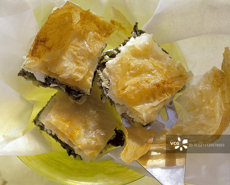 菠菜奶酪馅饼图片素材