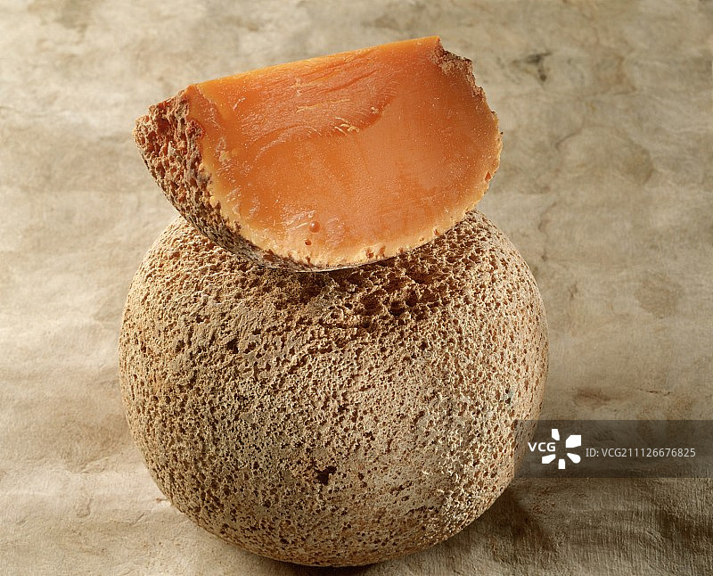 Mimolette vieille法国硬奶酪图片素材