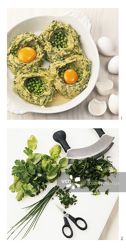 制作土豆和香草巢图片素材