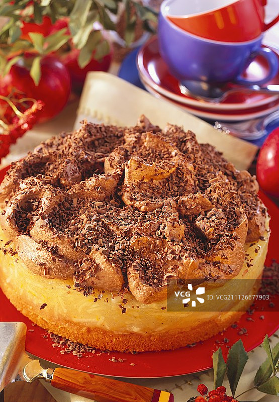 苹果松露巧克力蛋糕图片素材