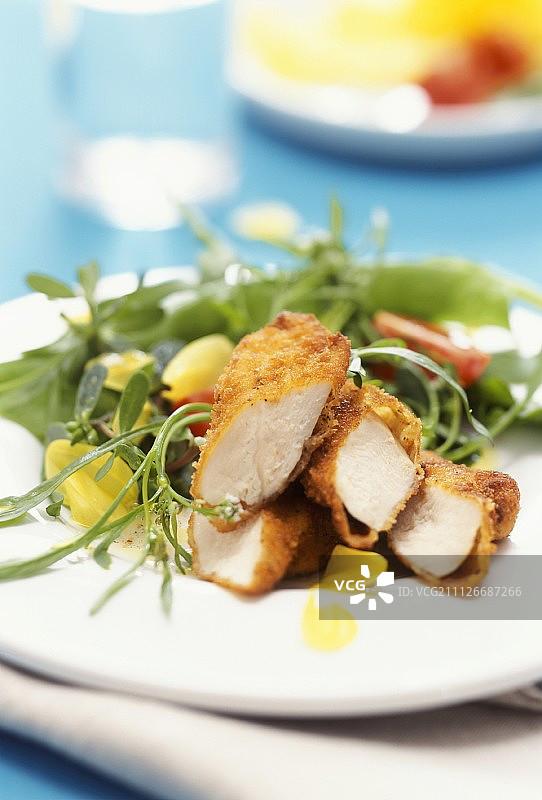 香草鸡胸沙拉图片素材