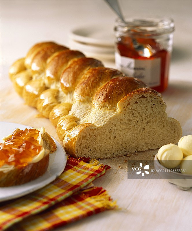 黄油果酱面包辫图片素材