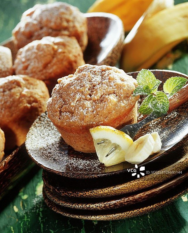 香蕉柠檬玛芬图片素材