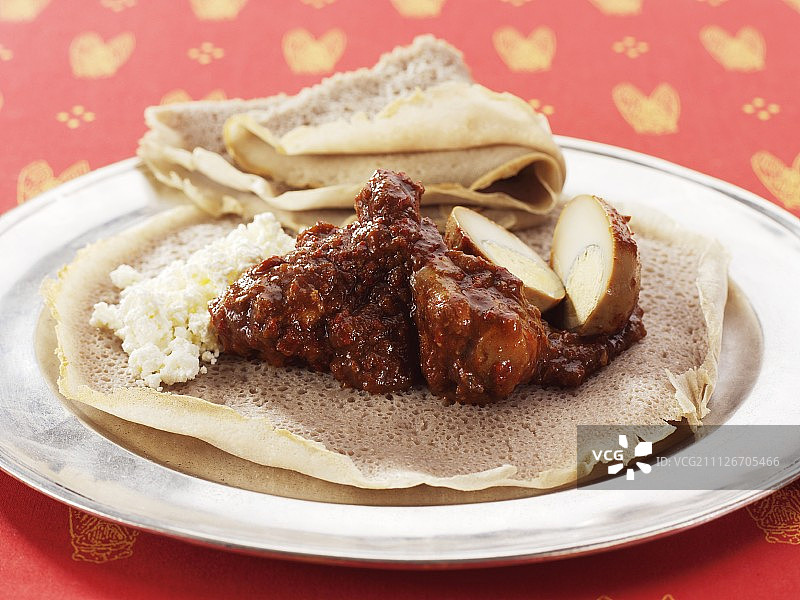 多罗瓦特：埃塞俄比亚风味鸡肉图片素材