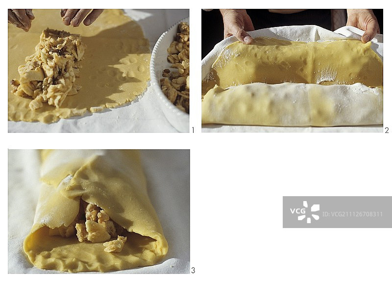 制作苹果馅卷饼图片素材