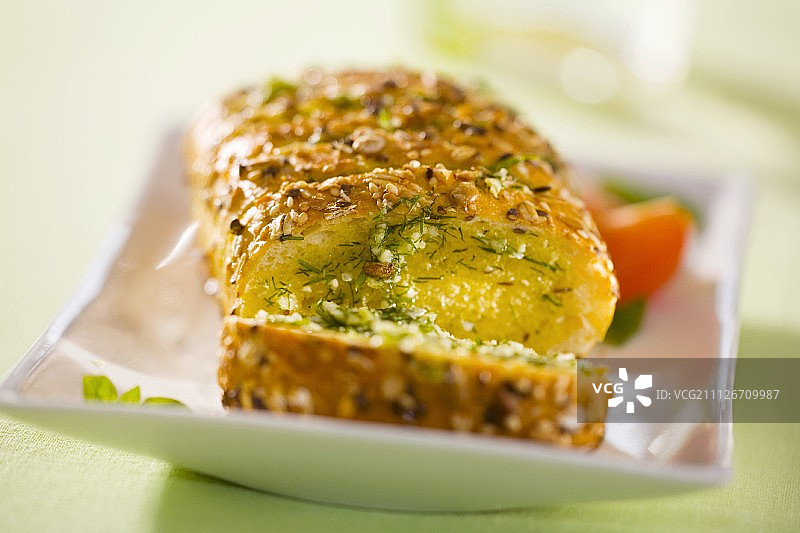 香草黄油芝麻法棍图片素材