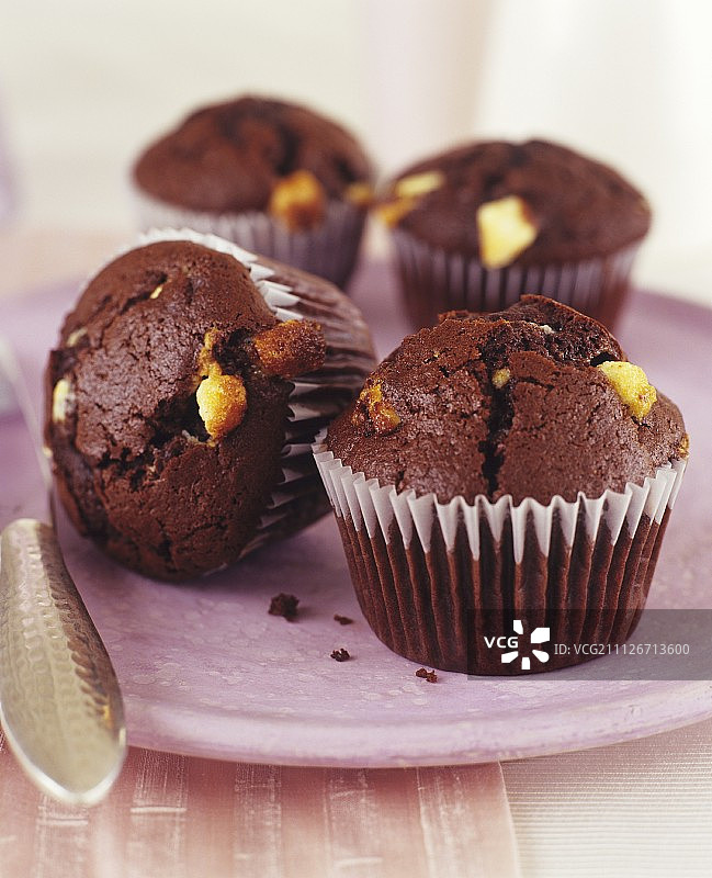 巧克力松饼图片素材