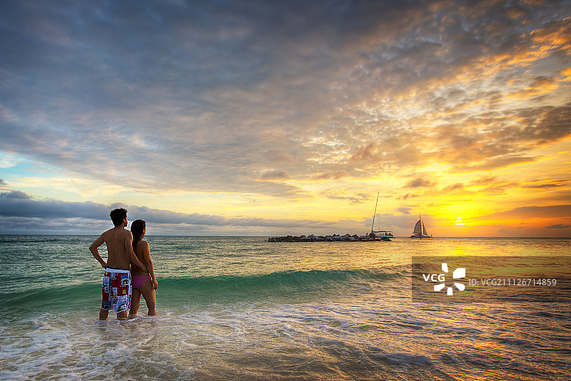 在佛罗里达州基韦斯特看到的2013年最后一缕阳光图片素材