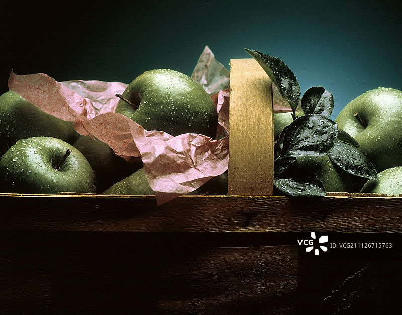 篮子里的澳洲青苹图片素材