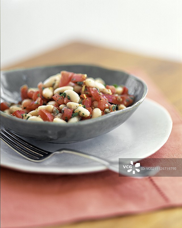 白腰豆番茄沙拉图片素材