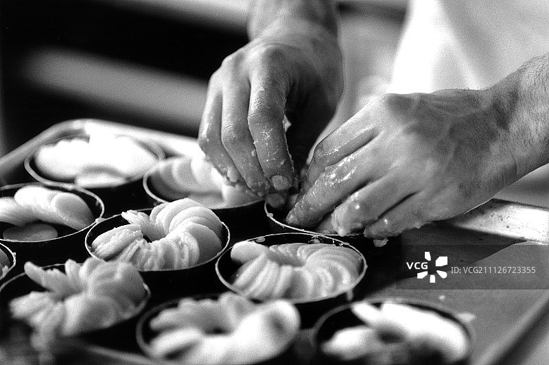 厨师制作挞图片素材