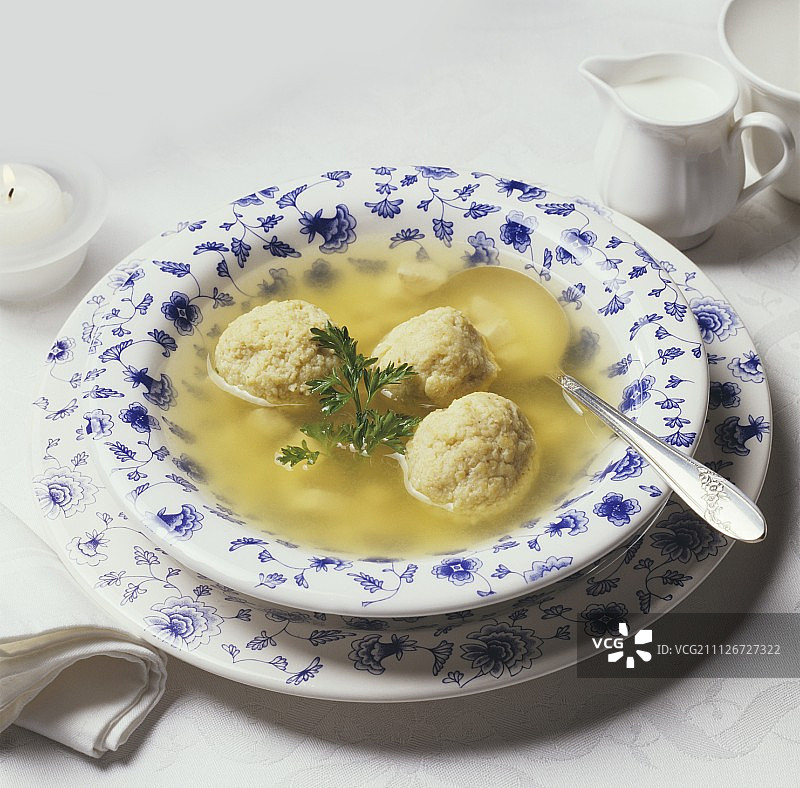 无酵饼丸汤图片素材