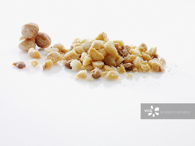 切碎的澳洲坚果图片素材