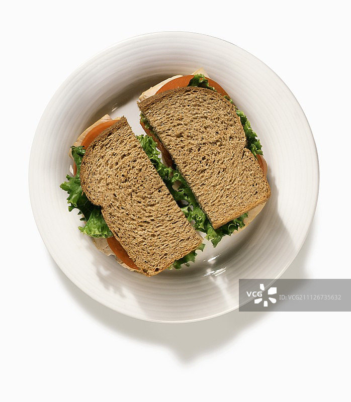 全麦面包火鸡三明治图片素材