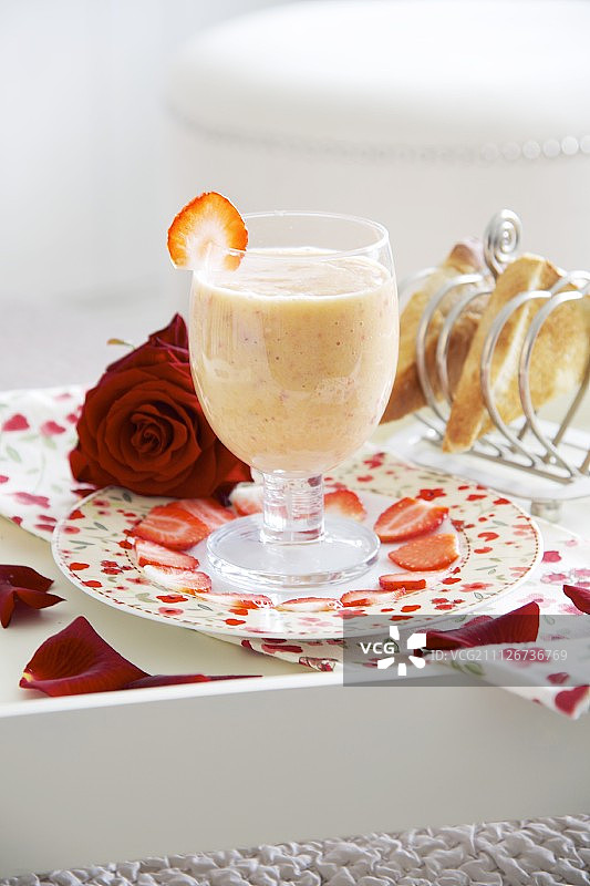 桃子香蕉冰沙图片素材