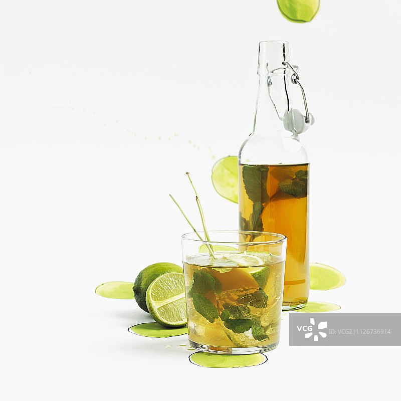 夏季绿茶饮品图片素材