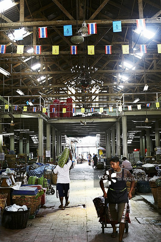 曼谷的蔬菜市场图片素材