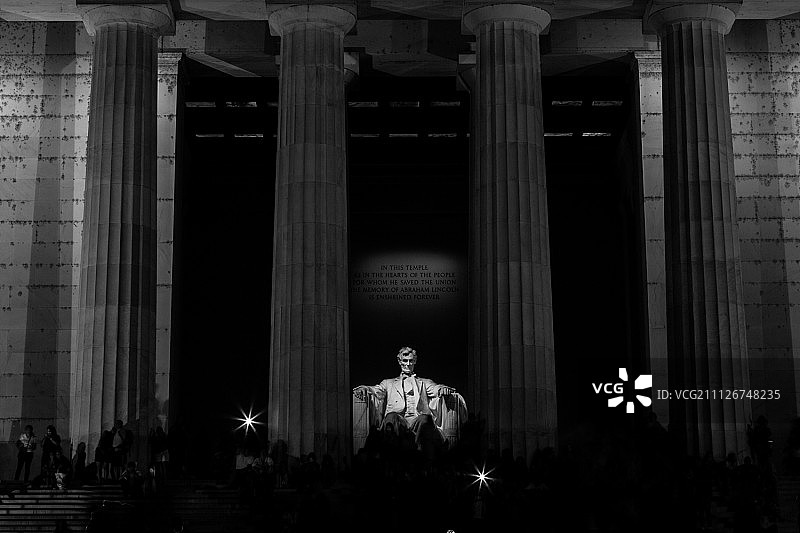 林肯纪念堂 - 美国华盛顿哥伦比亚特区图片素材