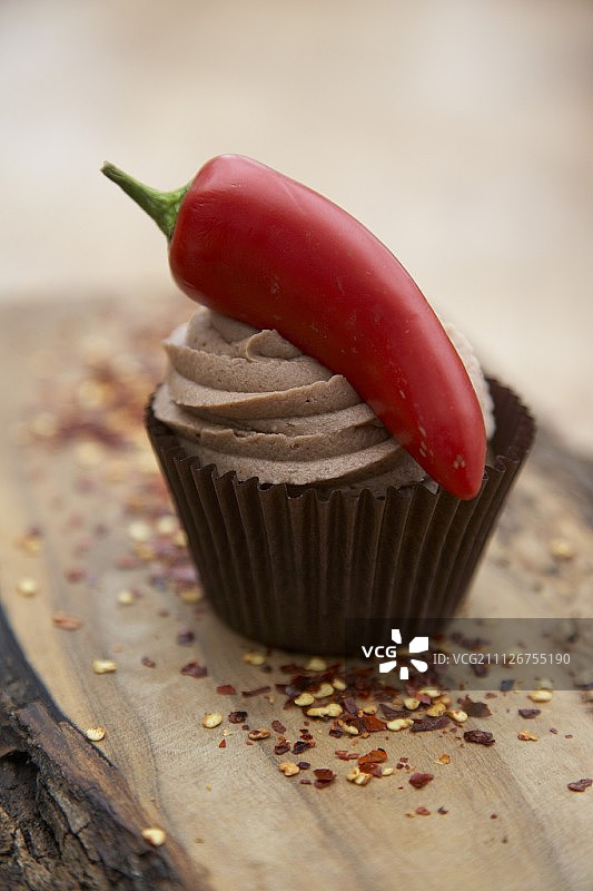 辣椒巧克力纸杯蛋糕图片素材