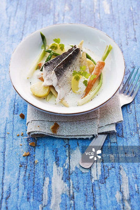 香叶酱清蒸白鱼片图片素材