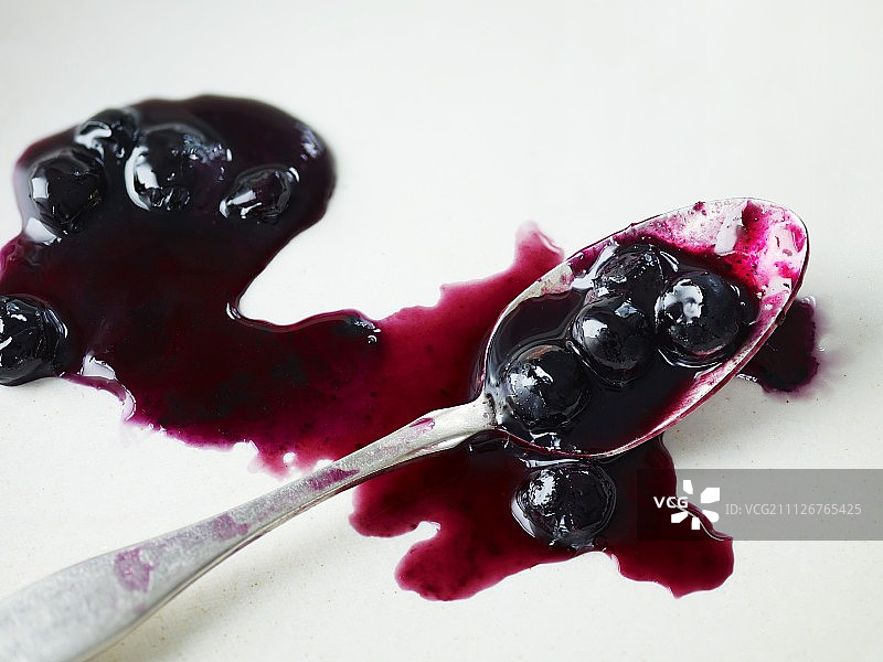 一勺蓝莓酱图片素材