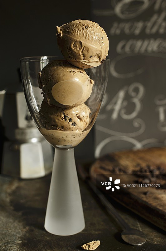 咖啡冰淇淋图片素材