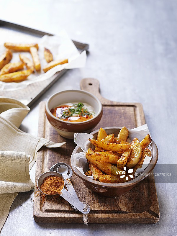 香辣烤土豆图片素材