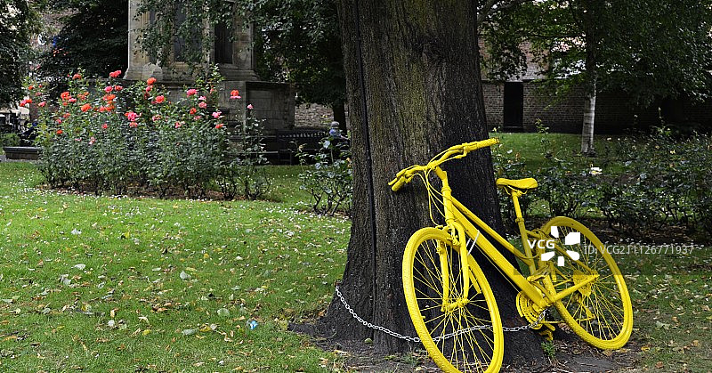 2014年环法自行车赛的黄色自行车，约克图片素材