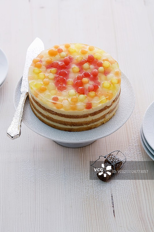 香槟蜜瓜挞图片素材