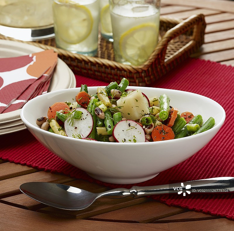 豆类土豆蔬菜沙拉图片素材