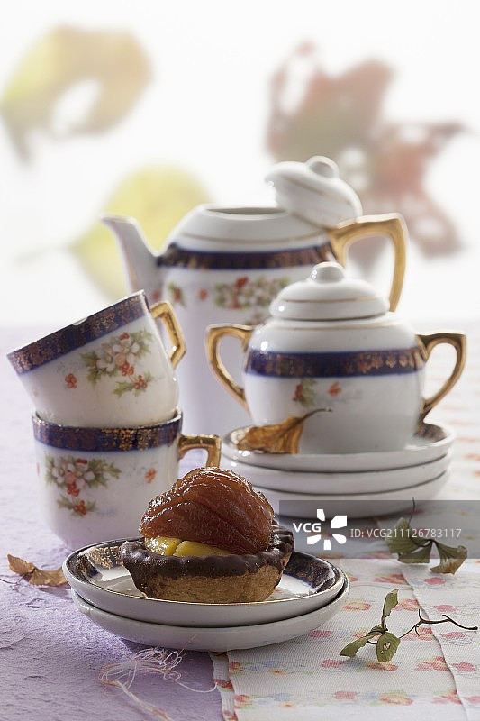 奶油栗子蛋糕（意大利）图片素材