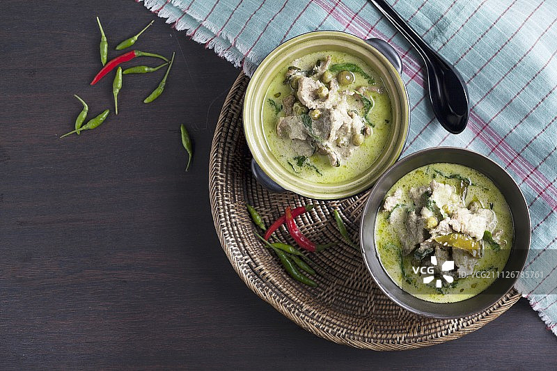 泰式绿咖喱牛肉图片素材