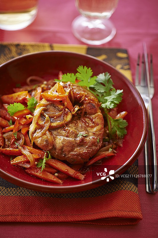 香菜烩小牛肉图片素材