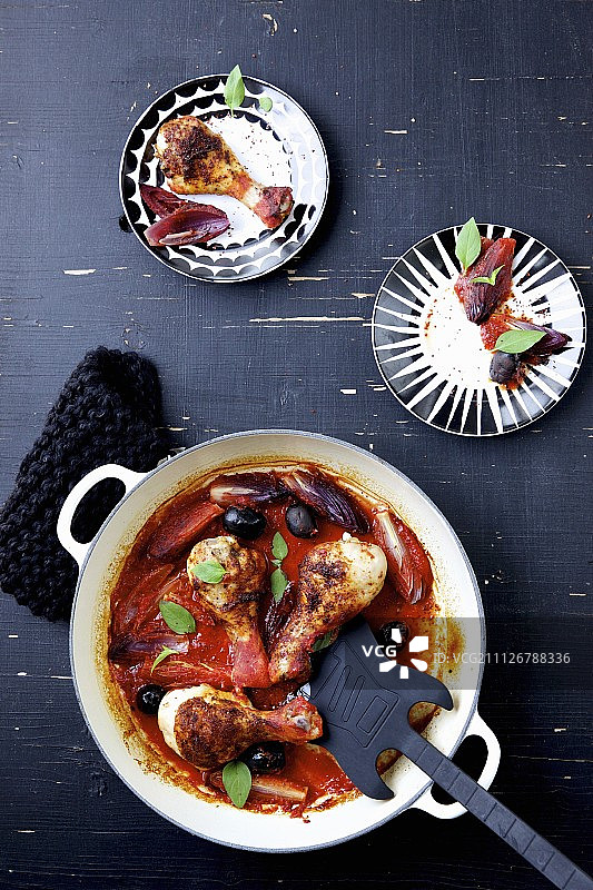 番茄橄榄意式猎人烩鸡图片素材