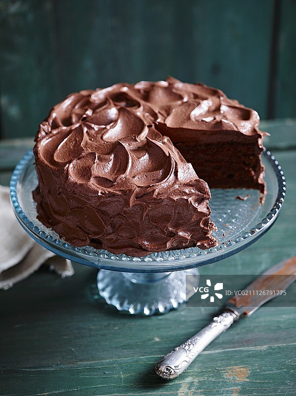 奶油牛奶巧克力蛋糕图片素材