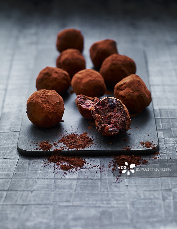 辣椒巧克力松露图片素材