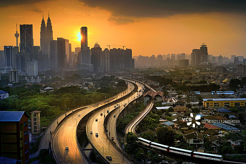 吉隆坡城市夜景图片素材