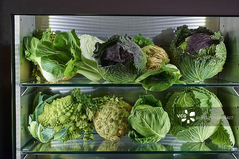 卷心菜、绿叶蔬菜和根类蔬菜图片素材