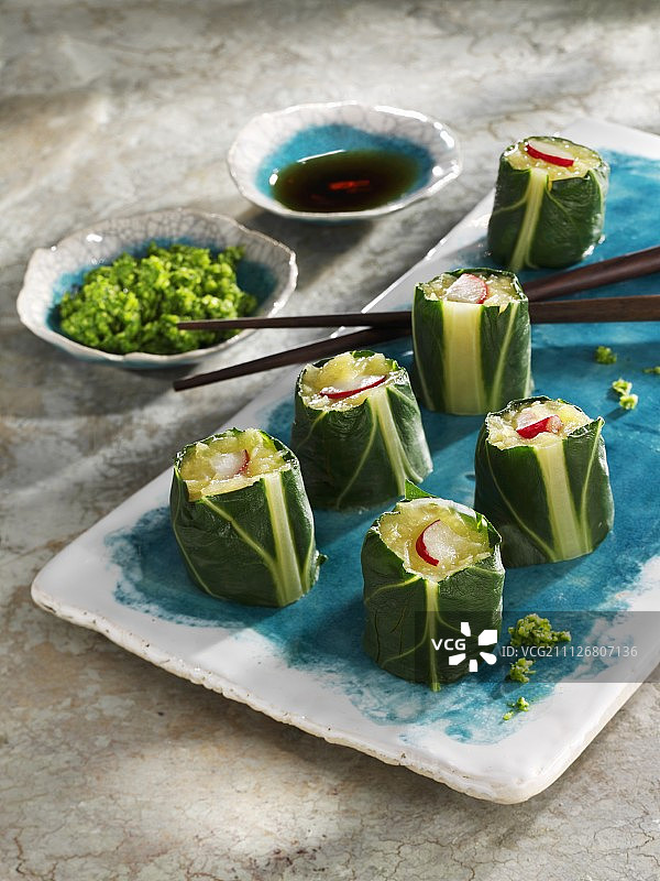 巴伐利亚寿司配自制芥末图片素材