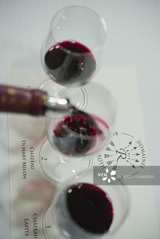 2014年份拉菲罗斯柴尔德集团葡萄酒品鉴图片素材