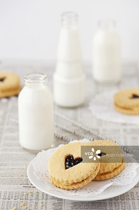 果酱夹心饼干三明治图片素材