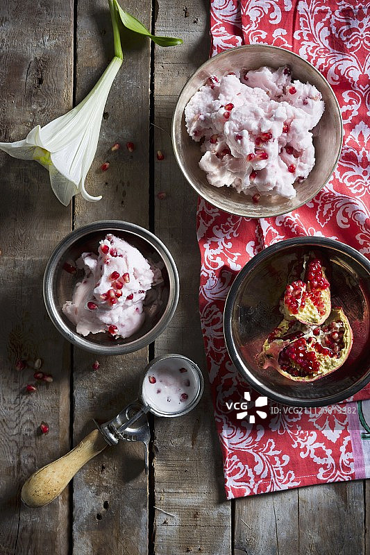 石榴和甜瓜冰糕图片素材