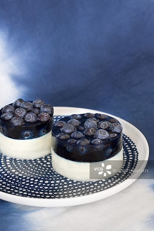 蓝莓奶油奶酪挞图片素材