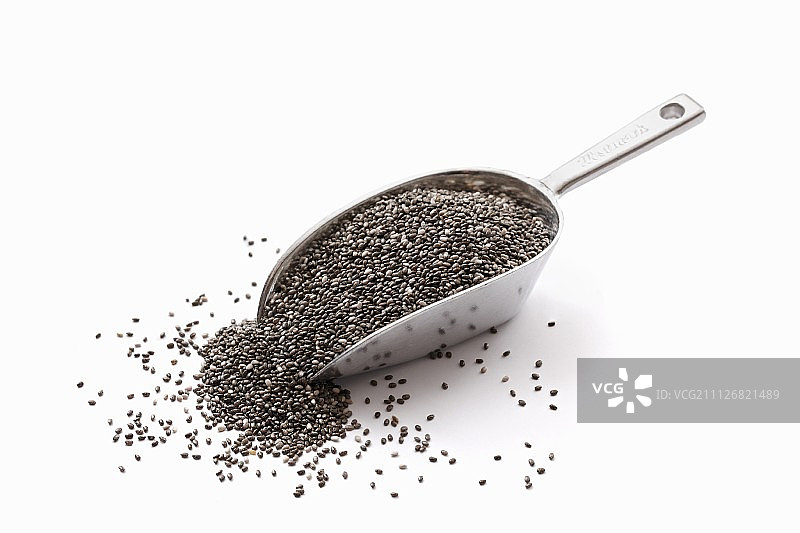 勺子里的奇亚籽图片素材