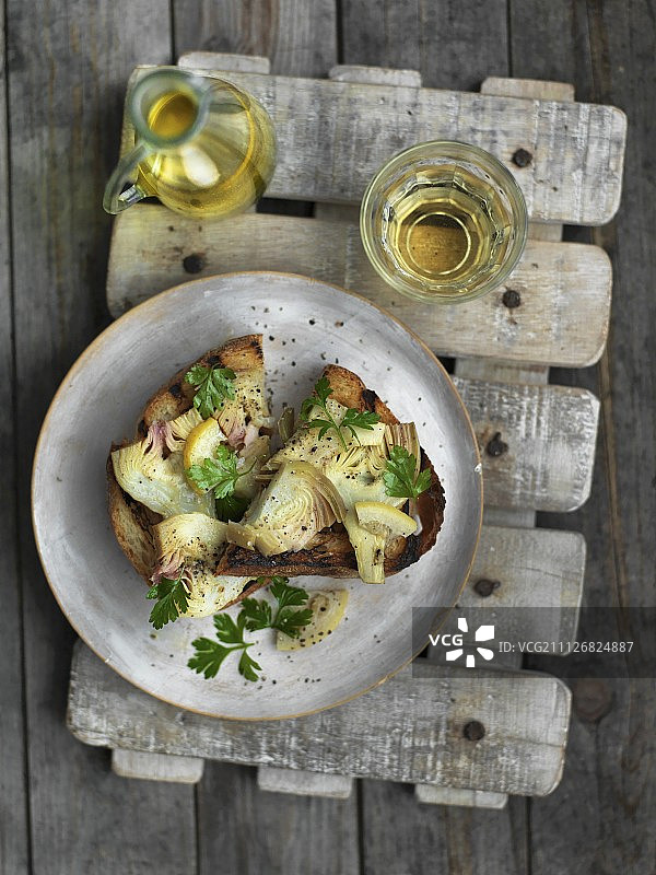 朝鲜蓟面包片图片素材