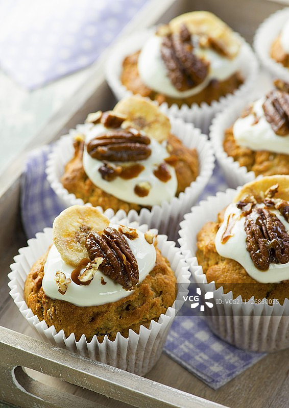 山核桃香蕉玛芬图片素材