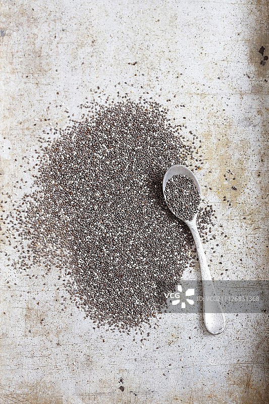 勺子里的奇亚籽图片素材