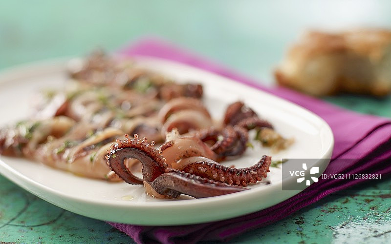 烤鱿鱼图片素材