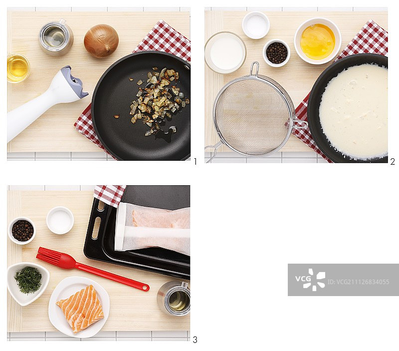 胡萝卜洋葱汁红烧三文鱼图片素材