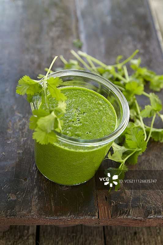 香菜百香果冰沙图片素材